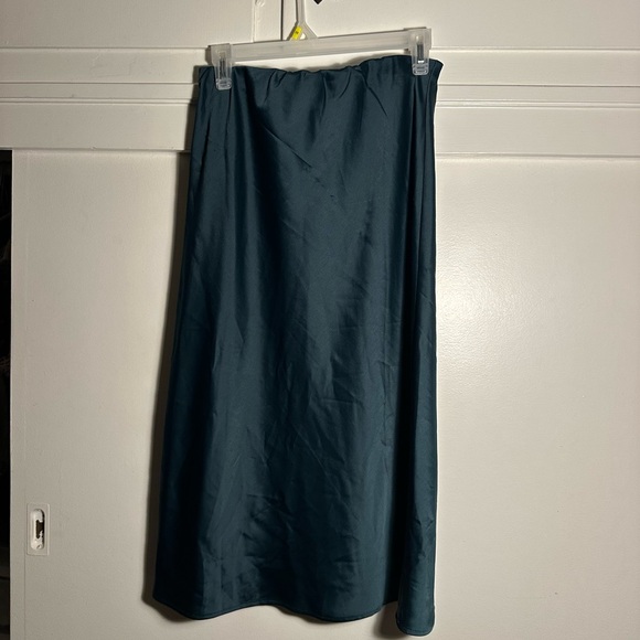 Nasty Gal Deep Teal Midi Skirt - Picture 1 of 3